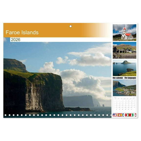 Faroe Islands (Monthly Wall Calendar 2026 16.5 x 23.4 (open)), CALVENDO 14 Month Calendar