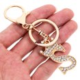 thumbnail image 2 of Miangastore Rhinestone Letter Keychain Letter Pendant Keychain Key Ring Keychain For Women Purse Charm, 2 of 8