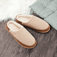thumbnail image 6 of NeedBo Men's Slippers Memory Foam House Slippers for Men Indoor Outdoor Soft Wool-Like Lining House Shoes Size 6-7, Brown, 6 of 7