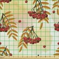 thumbnail image 2 of Ambesonne Rowan Fabric by the Yard Microfiber, Romantic Fall Season Tile, 5 Yards, Orange Red Peach, 2 of 2