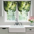 thumbnail image 3 of Vintage Stripes Tie Up Curtain for Window, Black Striped Retro Lines Geometric Adjustable Tie Up Balloon Curtain Valances Rod Pocket Window Treatment for Kitchen Bathroom Bedroom 42"x63", 3 of 9