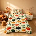 thumbnail image 2 of Homewish Vintage Fall Pumpkin Twin Duvet Cover, Autumn Maple Leaf Twin Bedding, Cream Mixed Hues, Polka Dots Reversible 2 Pieces, 1 Duvet Cover and 1 Pillowcase, 2 of 5