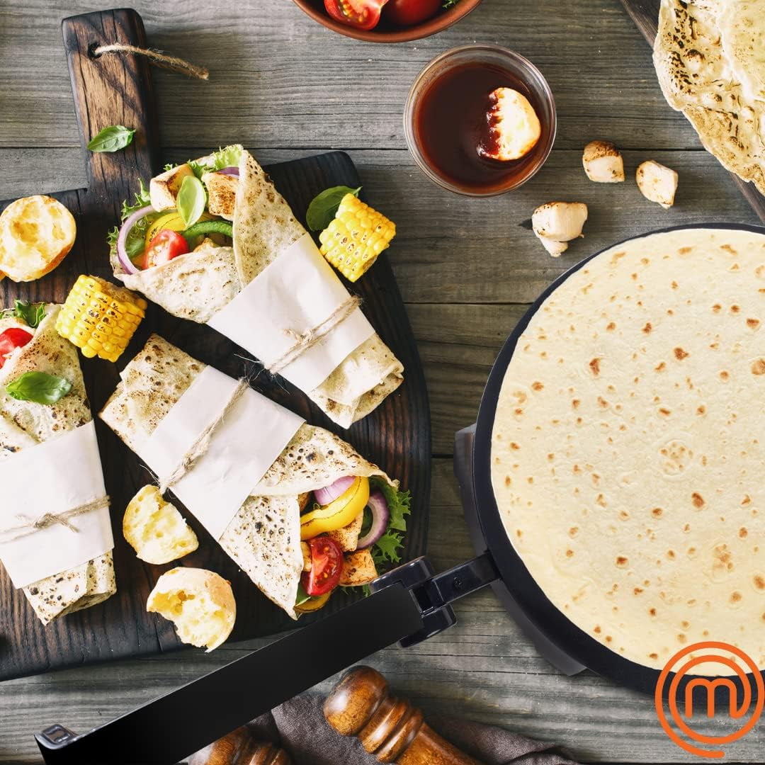 MasterChef Electric Tortilla Maker- Homemade Flatbread, Pitas