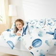 thumbnail image 4 of Castle Fairy Blue Airplane 3-Piece Full Comforter Set for Children, 4 of 8