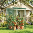 thumbnail image 2 of Outsunny 4' x 4' Crop Cage, Plant Protector with Zipper Door, Dark Green, 2 of 10