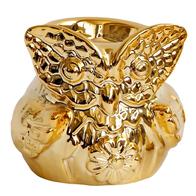Portavelas de cerámica portavelas de cerámica búho en forma de té luz tealight candelero adorno b Magideal Portavelas de cerámica