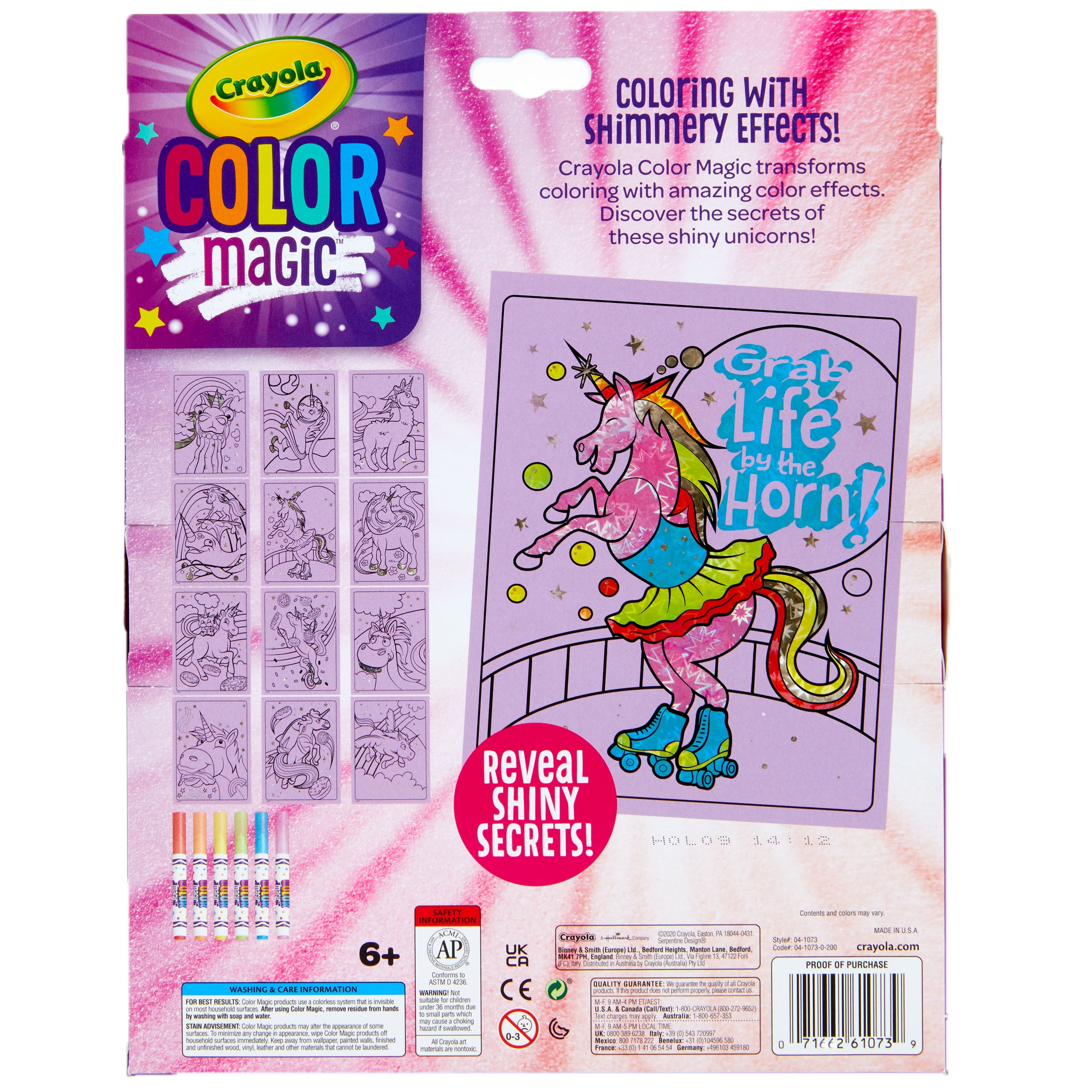 Download Crayola Color Magic Unicorn Shimmer Paper Marker Set 12 Pages Child Unisex Walmart Com Walmart Com