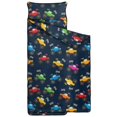 thumbnail image 2 of Monster Cartoon Truck Black Pattern Teens Toddler Nap Mat with Pillow, Sleeping Mat Bag for Preschool Daycare 59"x22", 2 of 6