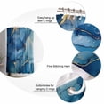 thumbnail image 5 of Marble Blue Shower Curtain Set ，Waterproof Fabric Shower Curtains Gradient Abstract Stone Gold Cracks Modern Art Shower Curtains for Bathroom,Bathroom Decor 72"x84", 5 of 6