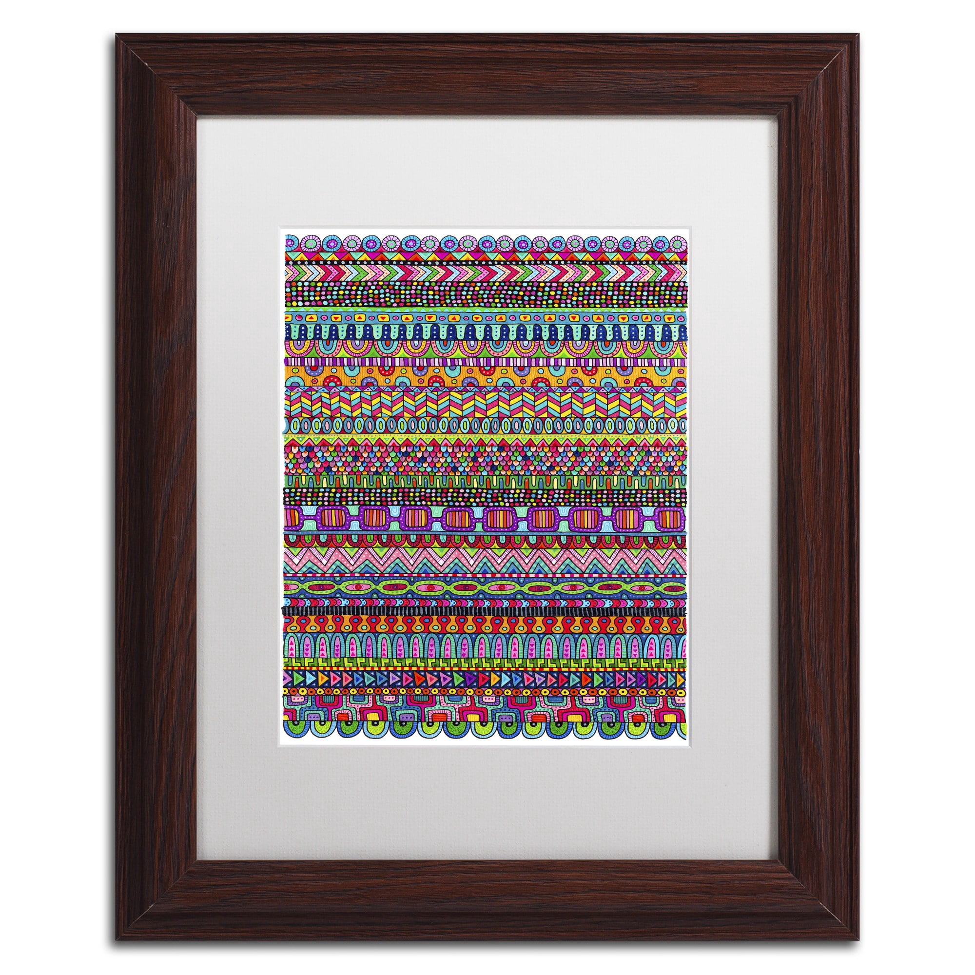 Trademark Fine Art "Oaxaca Mat" Canvas Art by Hello Angel, White Matte, Wood Frame