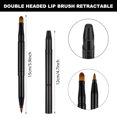 thumbnail image 2 of 3 pcs Dual End Lip Brush Retractable Lipstick Makeup Brush Tool Applicators, 2 of 5