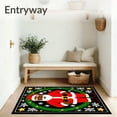 thumbnail image 3 of ODIKA 6'x9' Machine Washable Non-Slip Area Rug, Joyful Melanin Holiday Greeting Doorway Decoration Entrance High Traffic Rug with Pad, Red, 740301, 3 of 8