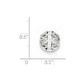 thumbnail image 2 of 14k White Gold Diamond-cut Filigree Ball Chain Slide, 2 of 3