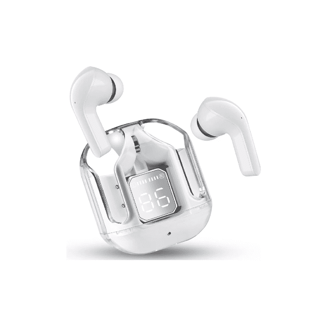 Audífonos Inalámbricos Bluetooth 5.3 de Transparente crysta blanco