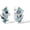 [B]Blue, variant on 925 Sterling Silver Twist Dangle Earrings for Women, Cubic Zirconia Drop Earrings Gemstone Cluster Elegant Latch Back Statement Jewelry Gift
