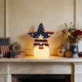 thumbnail image 1 of 3 Pcs Lampe Bougie de la Fête de l'Indépendance, Kadlawus Lampe Bougie de la Fête de l'Indépendance, Veilleuse Patriotique pour Chambre, Lumières Décoratives Rouges Blanches Bleues, Lampe de Table à Piles pour Fête, Guirlande Chapeau Étoilé, 1 of 6