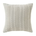 thumbnail image 2 of VCNY Home Dublin 18" x 18" Ivory Cable Knit Cotton Decorative Pillow, 2 of 5