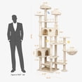 thumbnail image 3 of Árbol para Gatos Meecal Resistente de 215 cm para Gatos de Interior Beige, 3 of 7