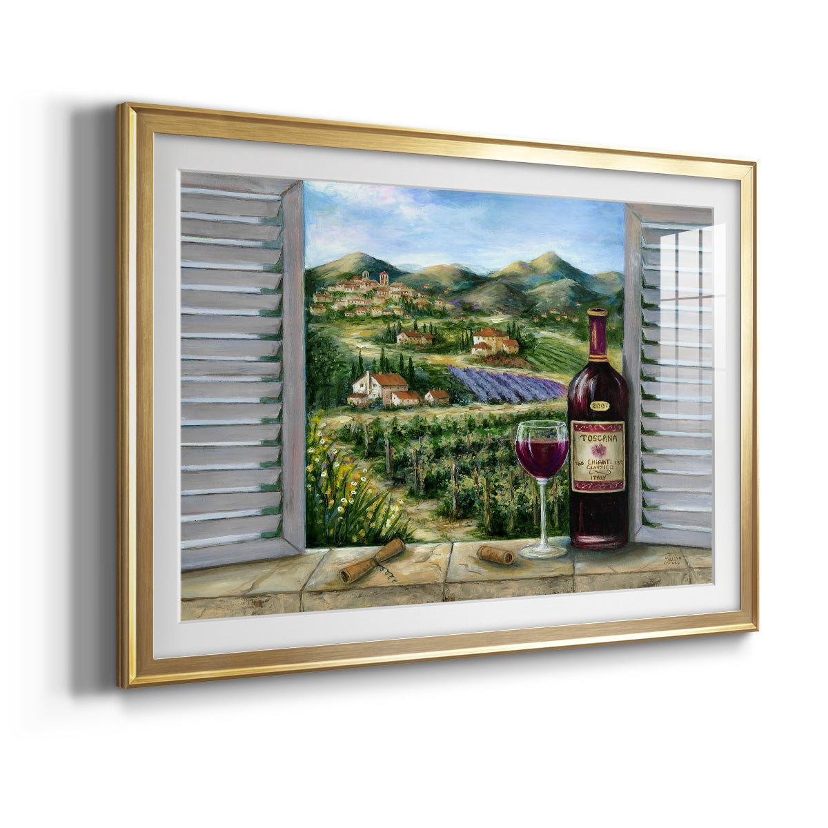 Tuscan Red and Vineyard Premium Framed Print - Ready to Hang