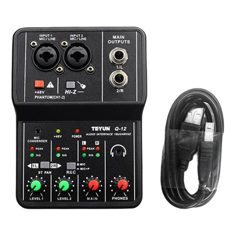 USB Audio Interface with XLR cable Audio Interface with Mic Preamplifier