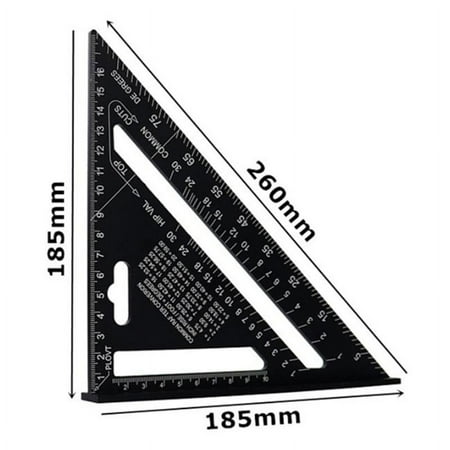 

RAINB 7 Triangle Aluminum Alloy Angle Square Protractor Carpenter Measuring Ruler