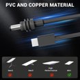 thumbnail image 4 of Cable de Alimentació de USB C A CC, Cable de Alimentación Masculina de Cop de Cobre PVC PVC DE 10 PIES DE 10 PIES A DC RESTENTE A AGUA IP68, 4 of 7