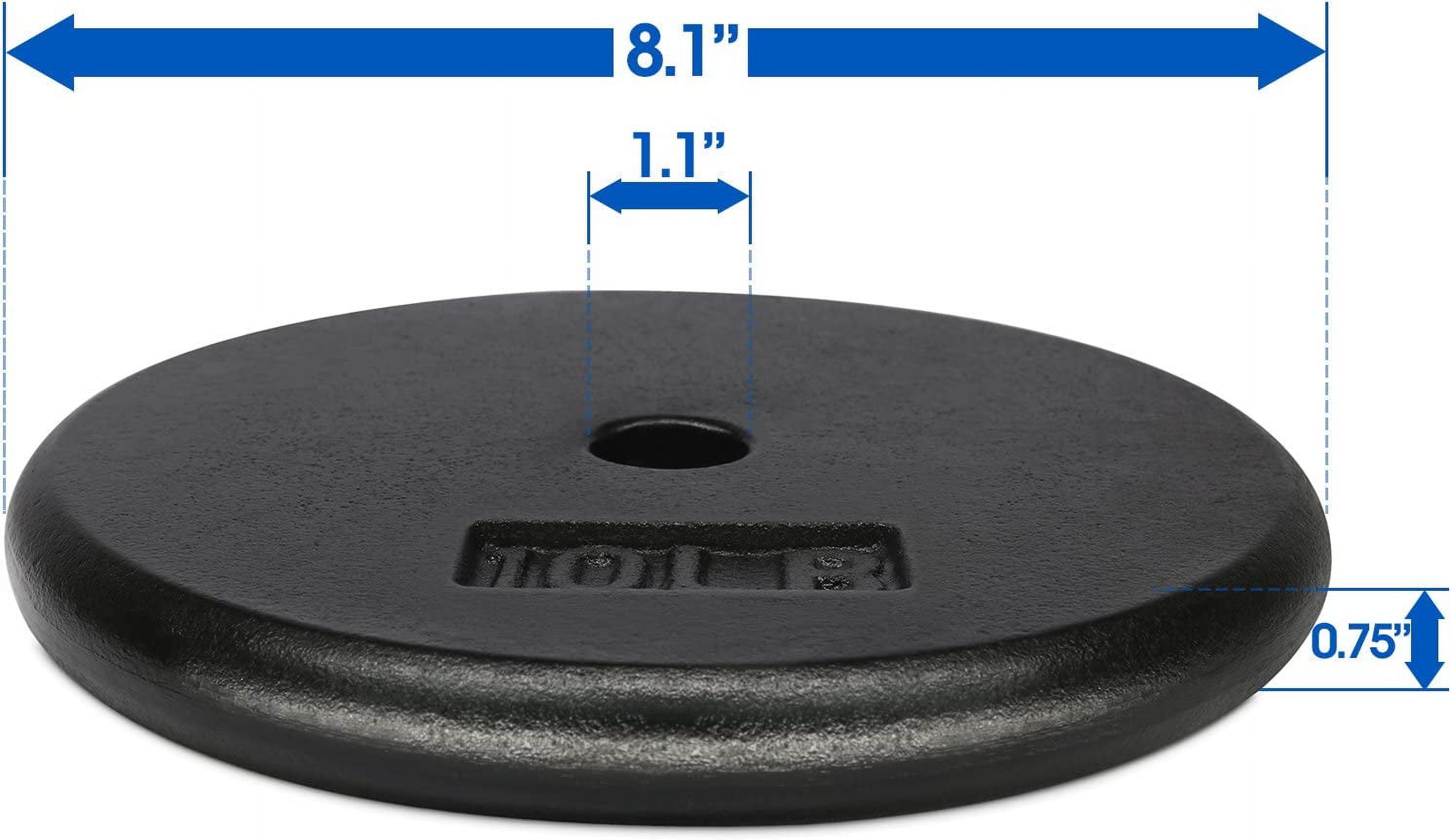 Yes4All 10 lbs Standard Weight Plates, 1 inch Cast Iron Weight Plates for Dumbbells, Single - image 3 of 7