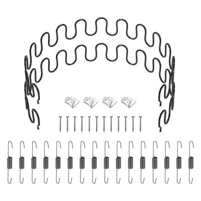 Kit de reemplazo de resorte de tapicería Uxcell de 2 piezas de 25.6" para reparar cojines hundidos en negro