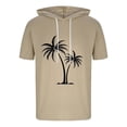 thumbnail image 3 of Camiseta Deportiva de Manga Corta de la Blusa de los Hombres Casual de la Moda Sólida con Capucha, Top Casual para Al Aire Libre, 3 of 7