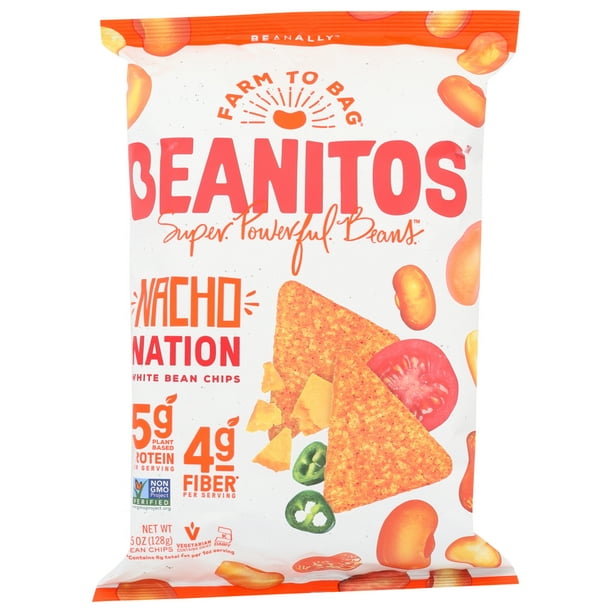 Beanitos White Bean Chips Nacho Nation, 4.5 Oz