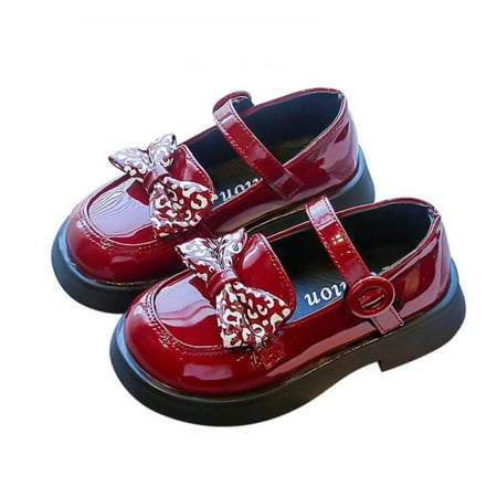 

Baozhu Girls Casual Shoes Buckle Strap Ballerina Bow Princess Dress Dance Shoes For Toddlers & Kids