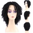 thumbnail image 2 of Pelucas sintéticas de 6 pulgadas para rastas, pelucas torcidas para mujeres negras, pelucas cortas y rizadas, pelucas naturales de ganchillo, 2 of 5