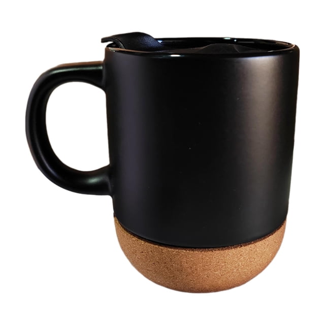 Taza de café Strade Fareast Limited de cerámica con fondo de corcho 400ml negro