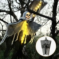 Halloween Hanging Grim Reapers, Halloween Skeleton Flying Ghosts with LED Light, for Halloween Outdoor Decoration, Haunted Haunted House Prop, Halloween Party Supplies Decor