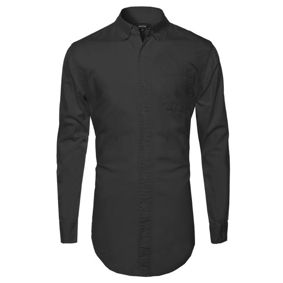 FashionOutfit Men's Long Sleeve Button Down Shirt