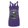 thumbnail image 2 of Lucky 7 Live to Ride Bikes Booze Broads USA Est 1903 | Womens Fashion Premium Tri-Blend Racerback Tank Top, Purple Rush, Medium, 2 of 4
