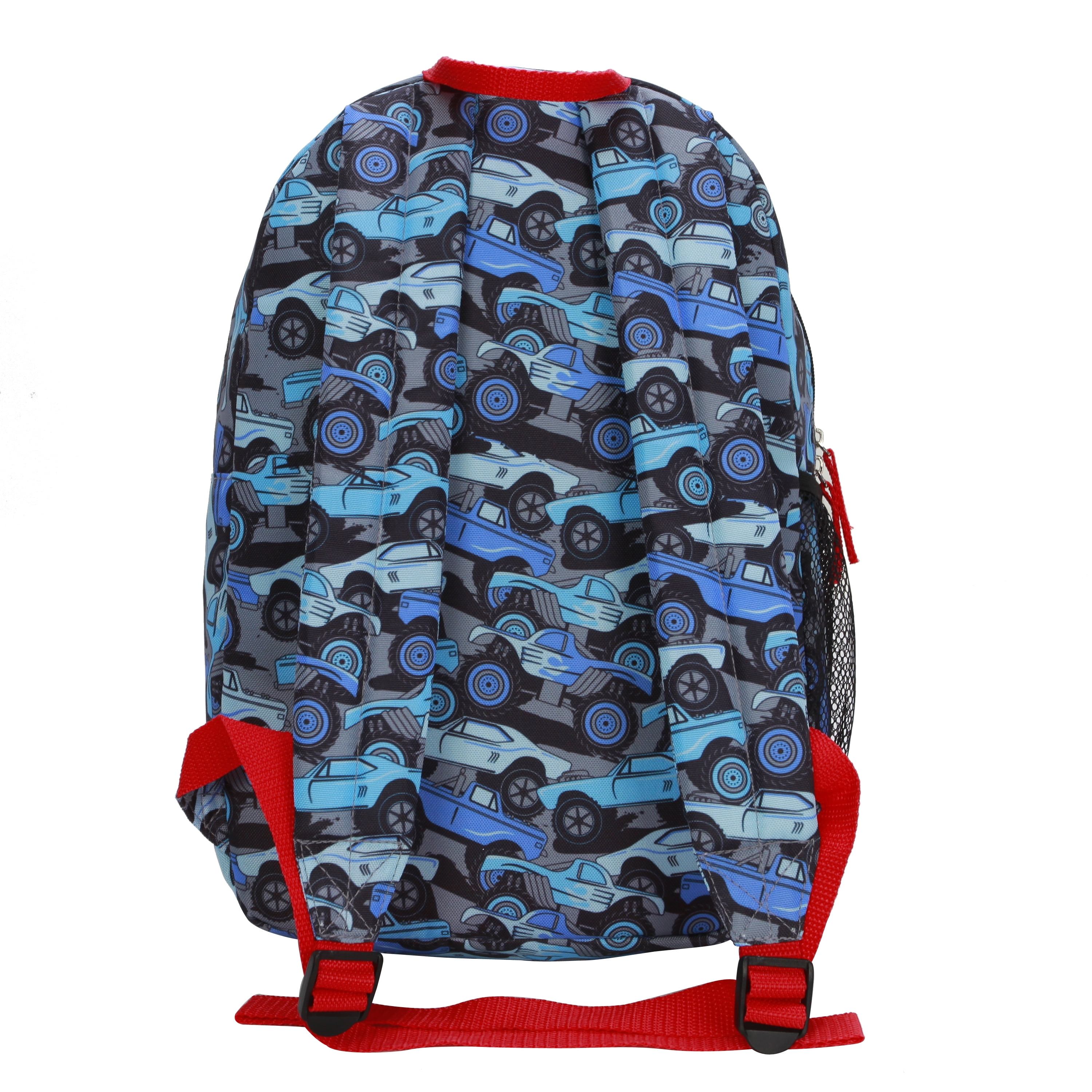 CRCKT 4-Piece Softside Kids Luggage Set, Includes 18" Carry-on Luggage, 12" Backpack, Plush Critter That Turns Into a Neck Roll Pillow, and a Matching Luggage Tag, Trucks, (Walmart. Com Exclusive)