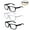 3 Pack Black, White & Matte, variant on Newbee Fashion - Sporty Fashion Clear Lens Glasses Keyhole Large Squared Style Fashion Clear Frames