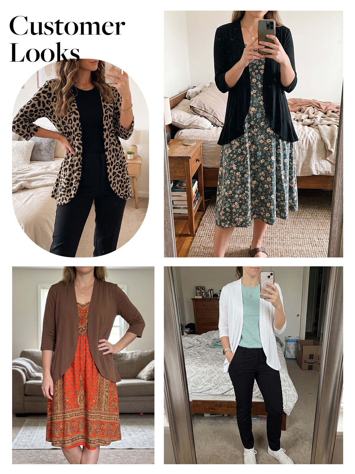 Anygrew Women's Open Front Cardigan, 3/4 Sleeves photo 5