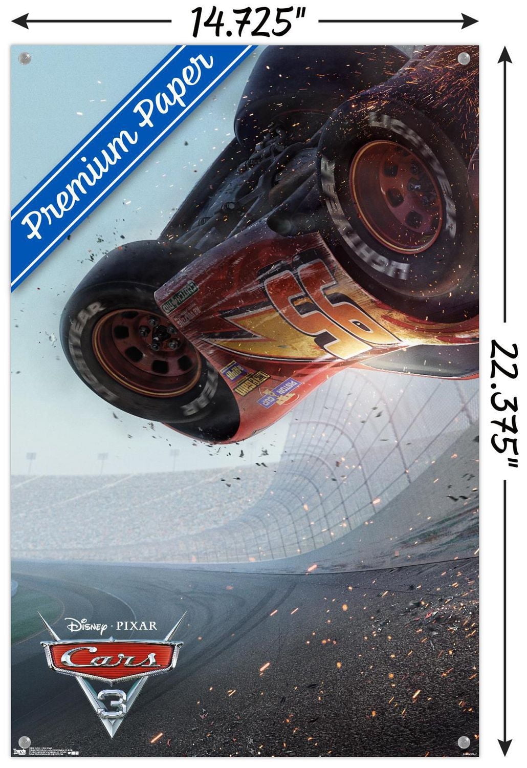 Disney Pixar Cars 3 - One Sheet Wall Poster, 22.375" x 34"