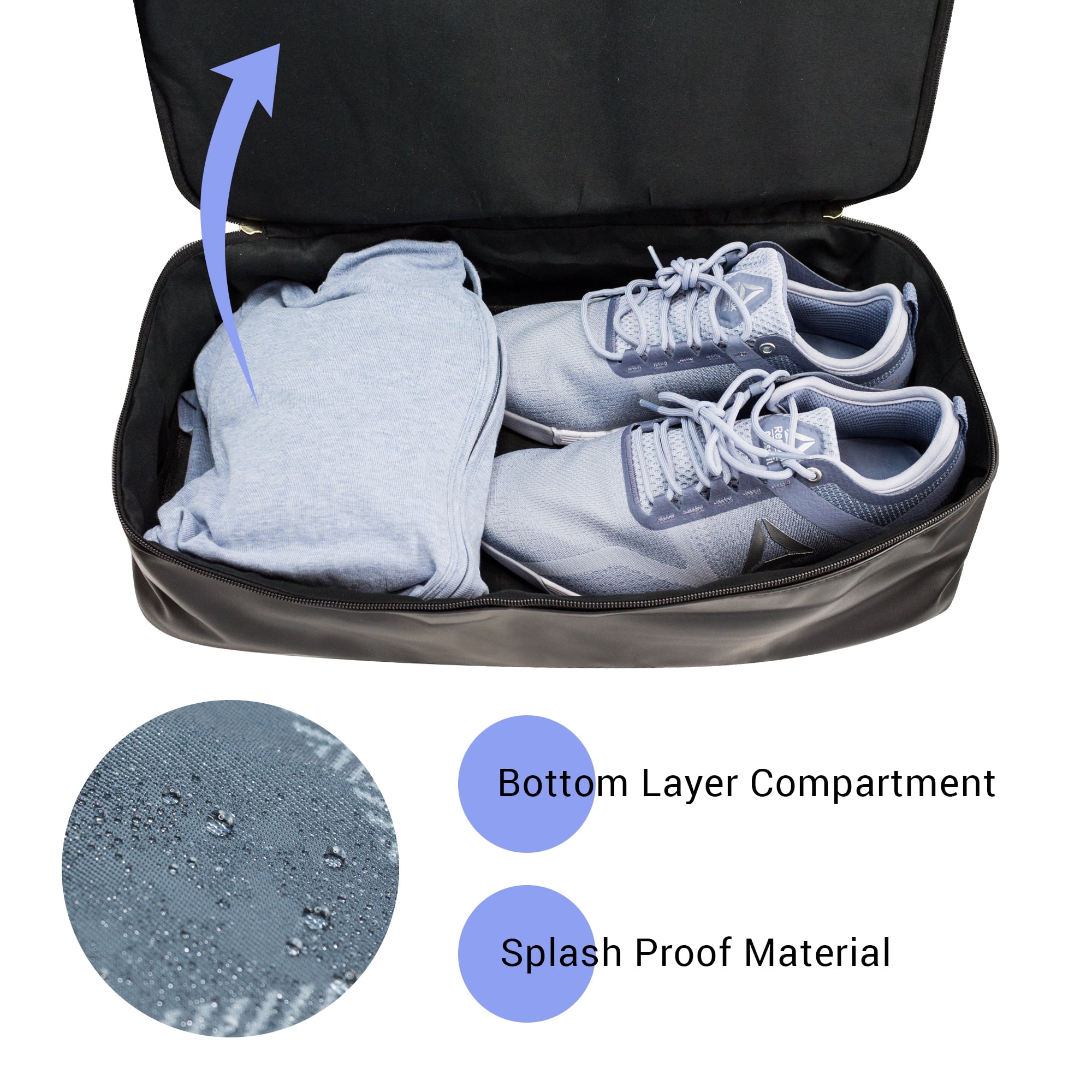 Weekender Bag Travel Duffle for Women Men Overnight Carry On Tote with Shoe Compartment and Luggage Sleeve- Zebra
