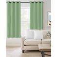 thumbnail image 2 of Light Sage Green Blackout Curtains for Bedroom/Living Room, Thermal Insulated Kitchen Curtains, Solid Color Farmhouse Green Grommet Darkening Window Treatment Drapes 42"x63"x2, 2 of 8