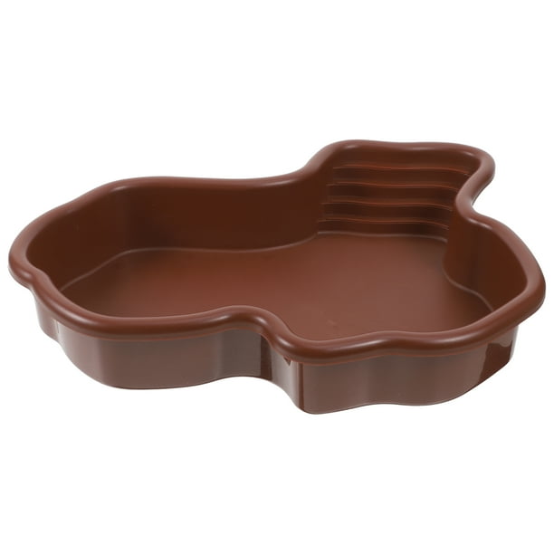 Accesorio para hábitat de tortugas, bañera de remojo para tortugas, piscina para tortugas, estanque para reptiles, bebedero para reptiles, bebedero grande para reptiles, comedero para tortugas