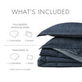thumbnail image 3 of Regency Heights 3-Piece King/Cal King Bedding Set, Reversible Comforter with Shams, Navy Blue, Solid Color, 3 of 11