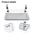 thumbnail image 3 of Desk Cord Wire Organizer 4.5~8.5cm Adjustable Cable Management Under Desk Shelf White L, 3 of 9