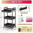 thumbnail image 4 of Carrito utilitario rodante Goovilla de 3 niveles con cajón extraíble, 4 of 8