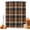 Terracotta, Beige, Sienna, Pecan, variant on Orange Blue Plaid Shower Curtain, Farmhouse Checkered Buffalo Fall Washable Shower Curtains for Bathroom Bathtubs, Waterproof Quick-Dry Bath Curtain with Hooks & Grommets, Small Stall 36"x72"
