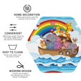 thumbnail image 4 of Disketp Rainbow Animals On Noah'S Ark Funny Coasters,4 Pcs Leather Coasters With Holder, Perfect Housewarming Hostess Gifts,Protect Furniture From Water Marks Scratch And Damage, 4 of 9
