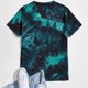 thumbnail image 2 of Hombres Casual Cuello Redondo Tie-dye Print Pullover Shorts Mangas Camiseta Blusa Pompotops  oipoqjl32443, 2 of 8