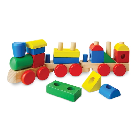 Melissa & Doug Classic Wooden Stacking Train, Toddler, Ages 2-4